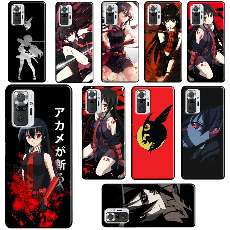 Anime Akame Ga Kill Case For Xiaomi Redmi 10 9 9T 9A 9C Cover Coque For Redmi Note 11 Pro 7 8 9 10 Pro 10S 11S