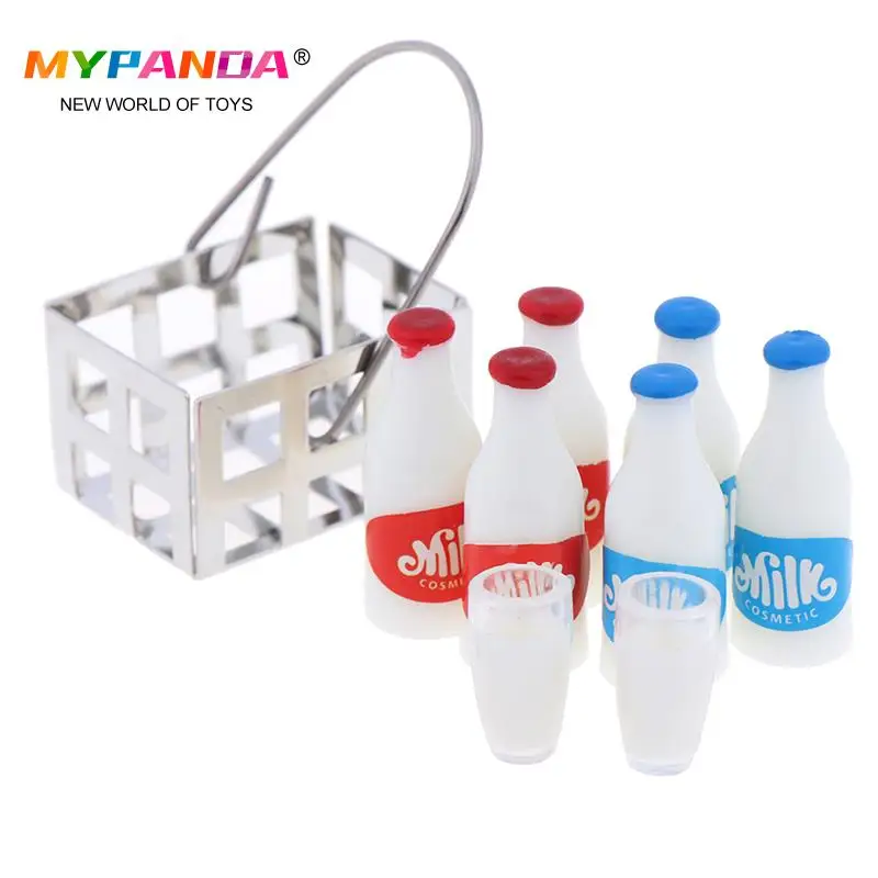 1pc1set 112 dollhouse miniature resin milk breakfast carton bottle drink pretend play food doll house kitchen accessories toys free global shipping