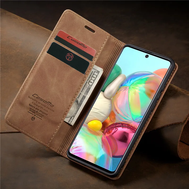 Чехол-Кошелек CaseMe для Samsung A71 A51 A41 A31 A21s A70s A50s A40S A30s A10s A20s кожаный чехол S20 FE Note 20 Ultra
