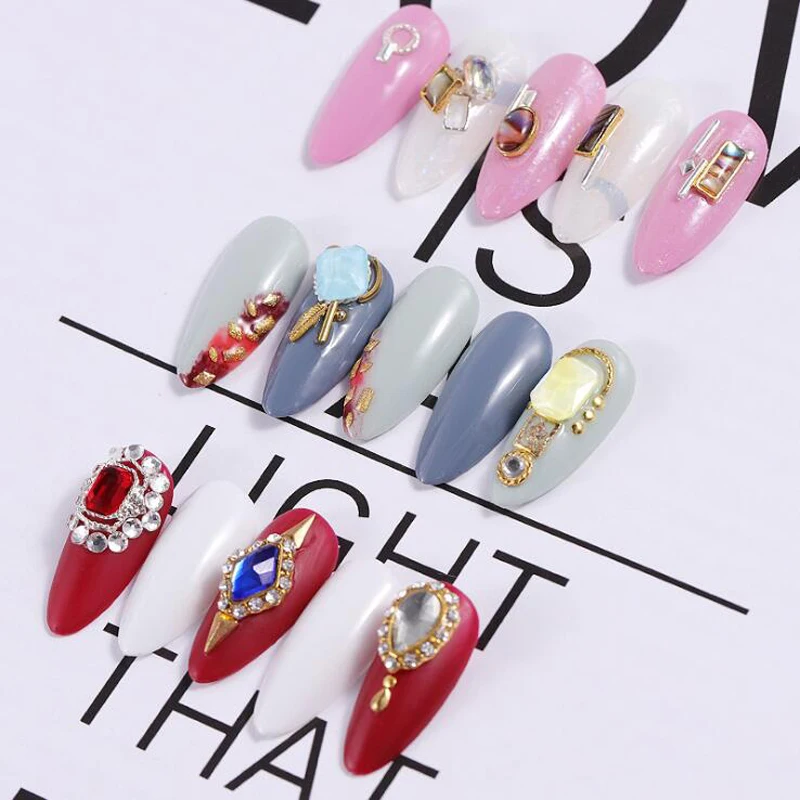 Украшения для ногтей новые украшения дизайна стразы из сплава смешанные Стразы с