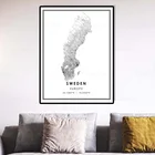 Карта городов мира шведские плакаты, настенная Картина на холсте, настенные картины для декора гостиной