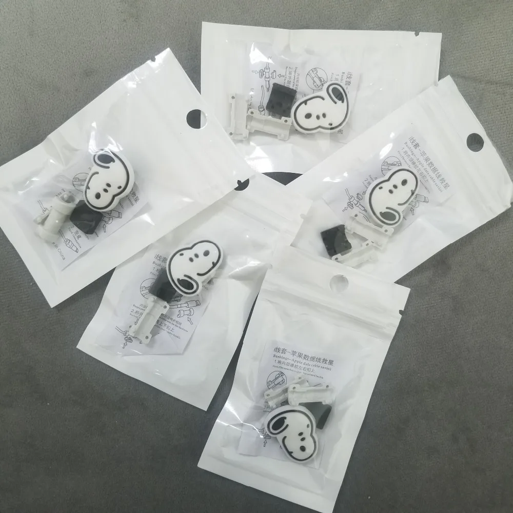 100 шт./партия, мультяшное Зарядное устройство USB, кабель для передачи данных, защита для iphone 5 6 7 8 X, защита шнура, защита для зарядки, защита usb-кабеля