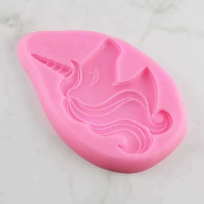 В форме единорога Фондант для форм кекса торт 3D Еда Класс силиконовая форма