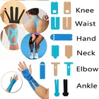 Кинезиологическая лента, 12 шт., спортивные ленты для защиты колена, локтя, шеи, талии, рук, лодыжки, повязка для мышц уменьшения боливоспаления