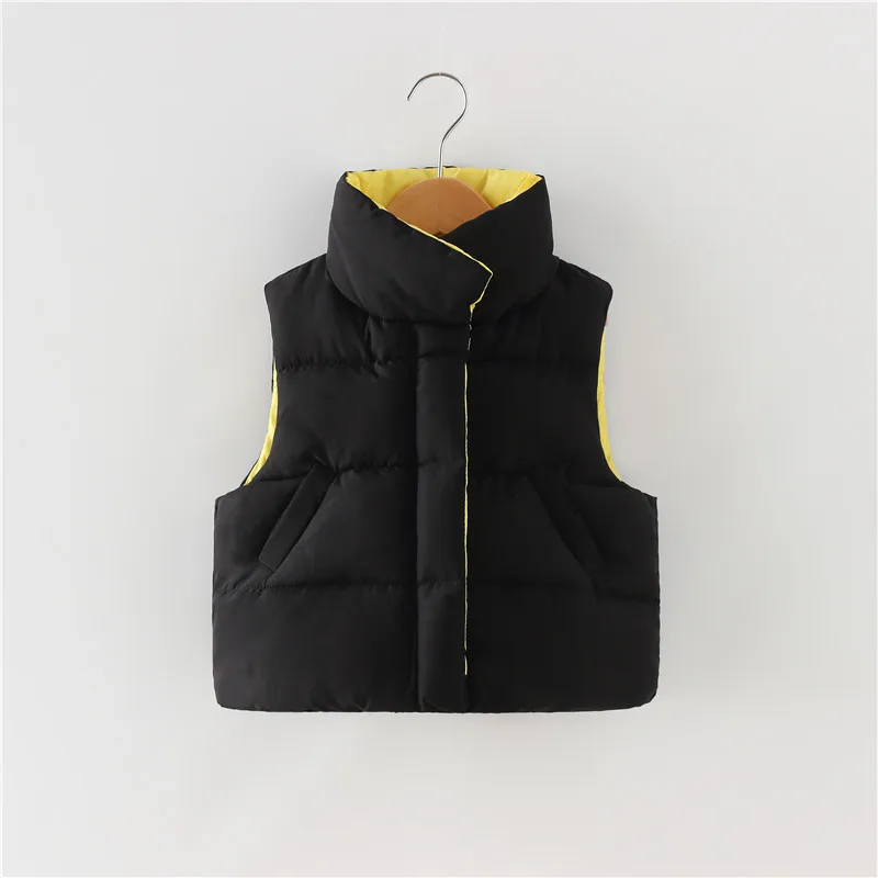 

Baby Boys Girls Vest Child Waistcoat Children Outerwear Winter Cotton Coats Turn Down Collar Sleeveless Jacket For Kids TZ433