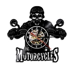 Настенные светодиодсветодиодный часы с черепом, мотоциклетные пинетки с виниловой записью, ночная подсветка, подарок для мотоциклистов