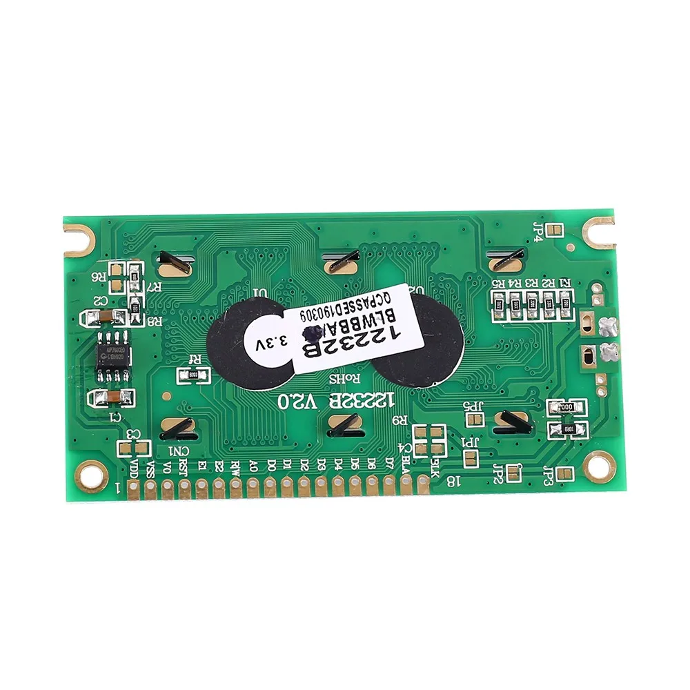 LCD12232 LCD Display Module White Character Blue Background 12232 Dot Matrix 122x32 Screen SED1520 Driver DC 3.3V | Электронные