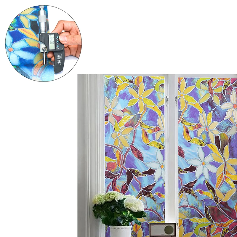 Витражная плёнка на стекла 1/2 м окна уединение статическая цепляющаяся