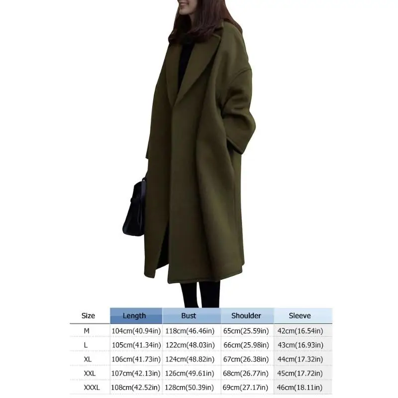 Casual Women Overcoat Spring Autumn Long Sleeve Solid Loose Thick Cardigan Fashion Chic Overknee Warm Outdoor Clothing | Женская одежда