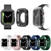 2021 sports fashion watch case for apple watch 7 cases 41mm 45mm tpu color cases for iwatch 7 cover