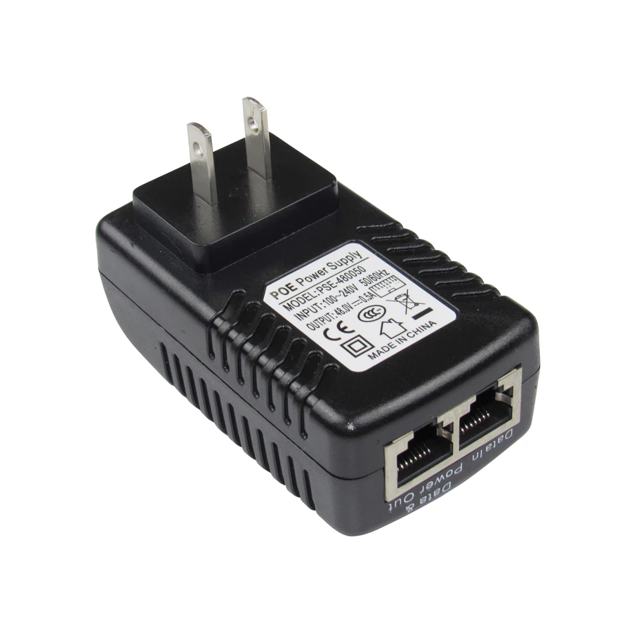 Адаптер питания DC48V 0.5A CCTV Active PoE Ethernet адаптер для ip камеры Pin 4/5(+) 7/8 совместим с
