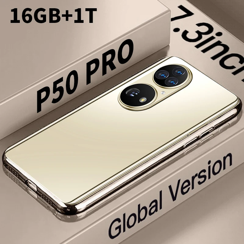 

Smartphone HUAWE P50 Pro 5G 8000mAh Face ID 16G+1T Global Version 7.3 '' Android 11 10 Core Cellphone 4G Network Mobile Phone