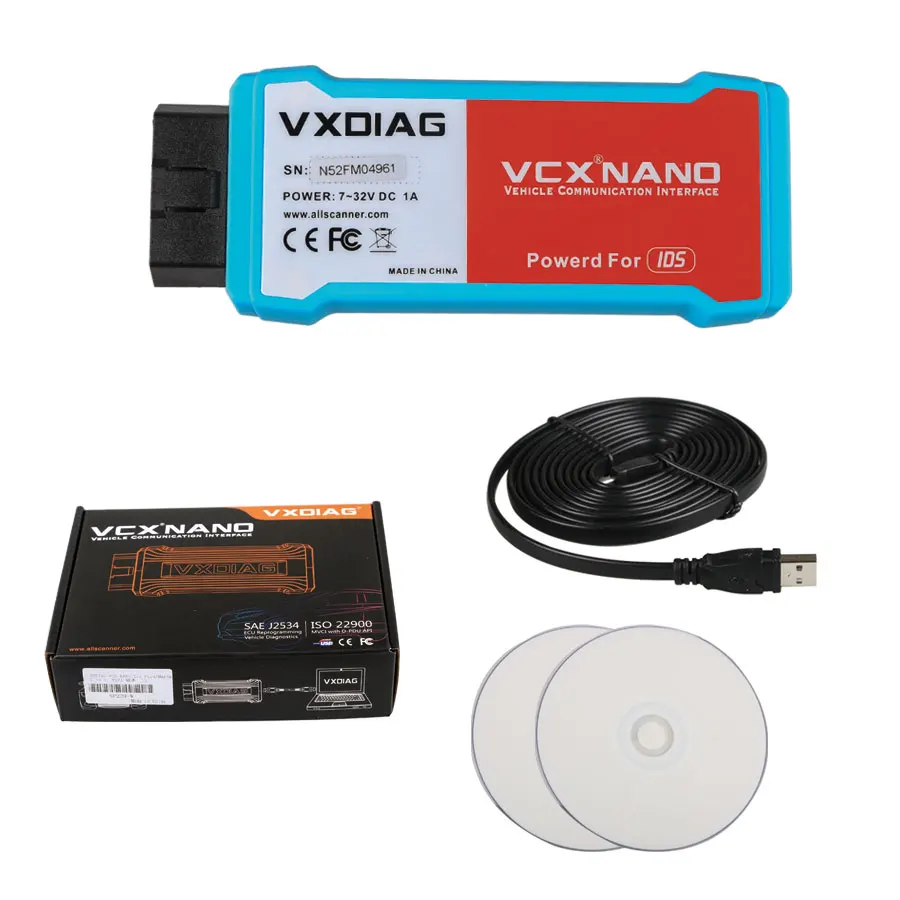 

WIFI VXDIAG VCX NANO для Ford / Mazda 2 в 1 с версией программного обеспечения IDS