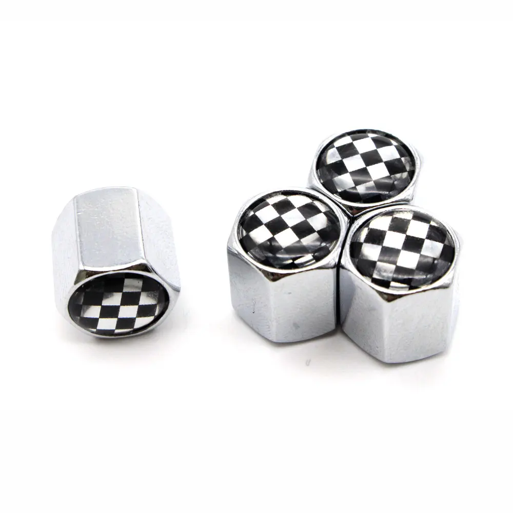 4 шт./компл. цинковый сплав черный и белый стиль крышка на стержень клапана шины