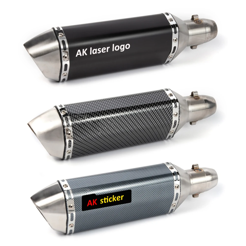

Universal Motorcycle Exhaust Pipe 51mm Muffler Escape Moto with AK Sticker DB Killer for Yamaha Nmax R25 CB400 ER6N ATV Pit Bike