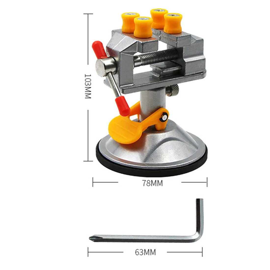 DIY Aluminum Miniature Small Jewelers Watches Hobby Clamp On Table Bench Vise Mini Tool Vice With Suction Craft Model | Инструменты