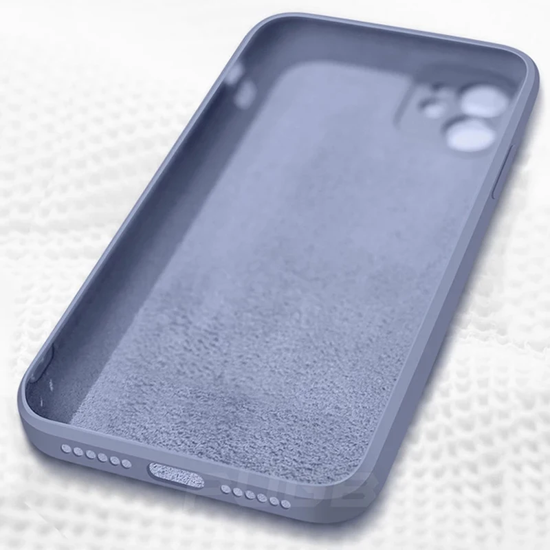 

Luxury Square Liquid Silicone soft Case For iPhone 12 11 Pro Max iphone SE 2020 x xs max xr 7 8 6 6s Plus Shockproof Phone Cover