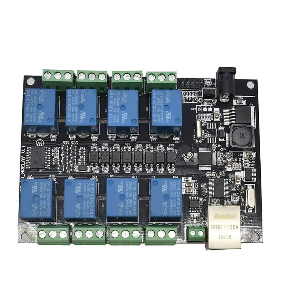 

NC-1000 Smart Home Network Control Board with 8 Channels Relay Integrated AC250V 485 Networking Controller DC 7-24V with Shell