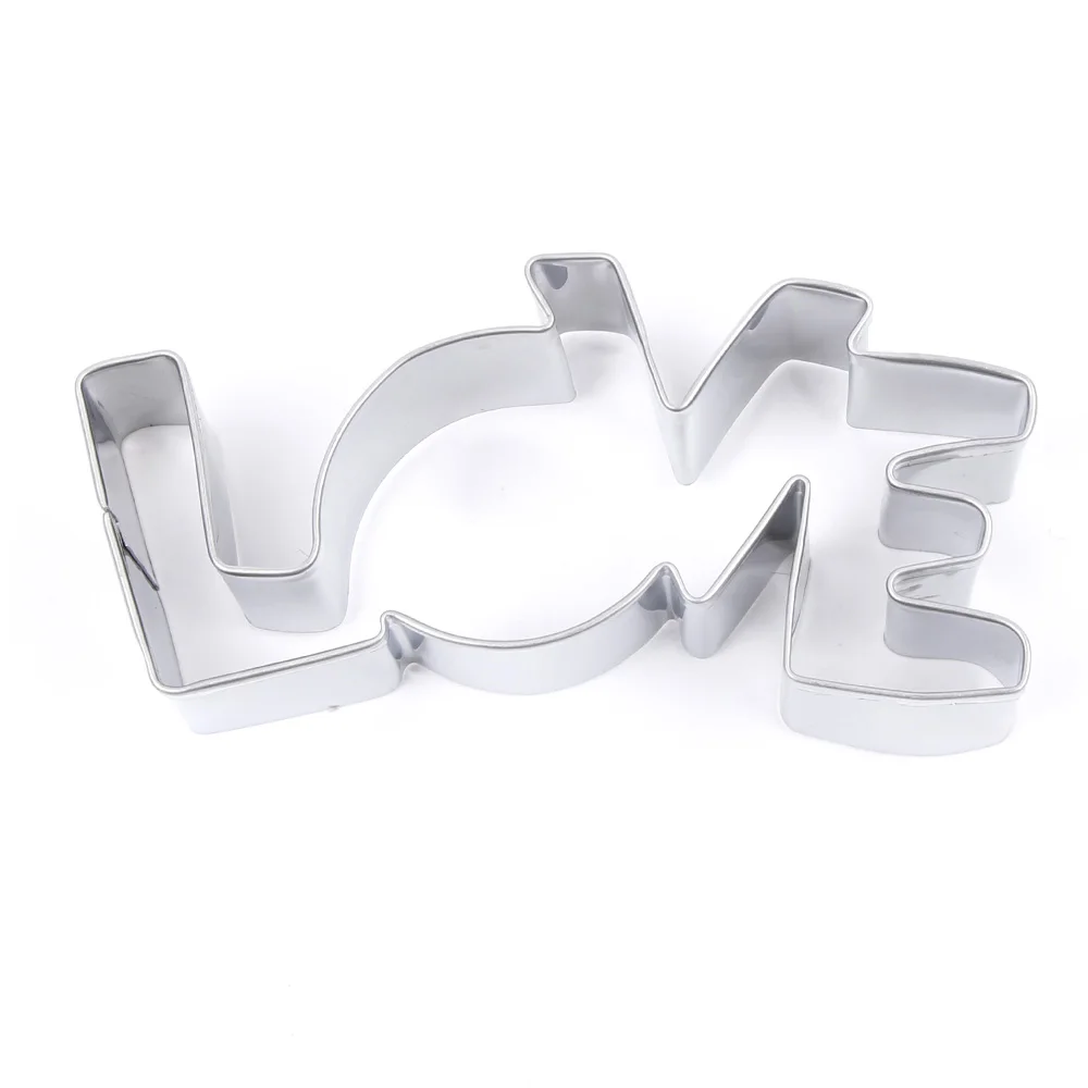 1 шт. форма для печенья в форме сердца из нержавеющей стали с надписью Love выпечки