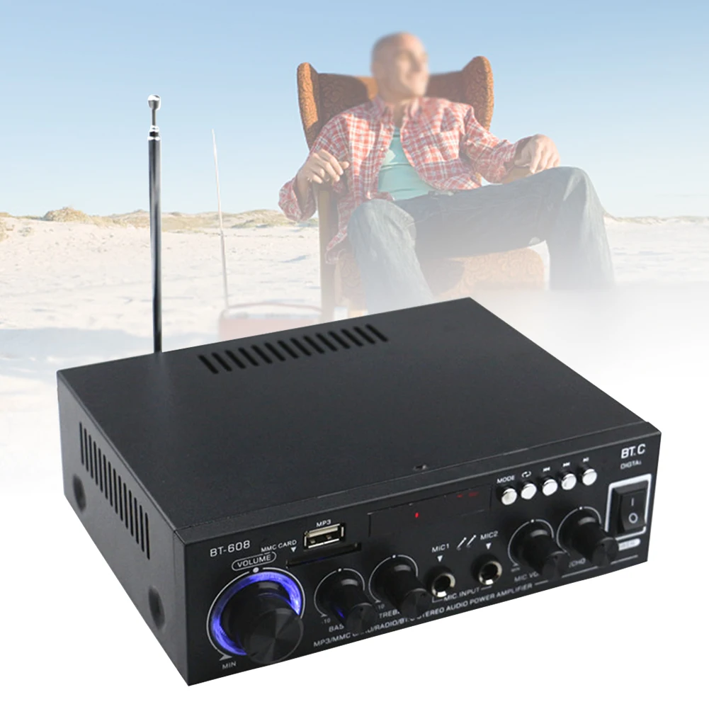 Подставка мини подарок HIFI Музыка черный железный портативный усилитель звука дистанционное управление Bluetooth низкий уровень искажений домашний цифровой плеер