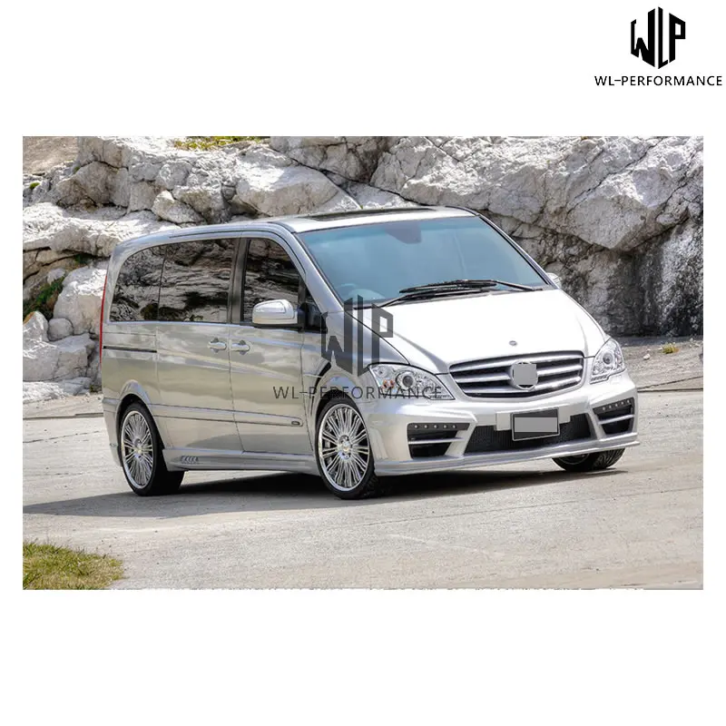 W639 FRP Неокрашенный автомобильный комплект кузова передний задний бампер боковые юбки для Mercedes-Benz W639 Viano автомобильный Стайлинг 12-15