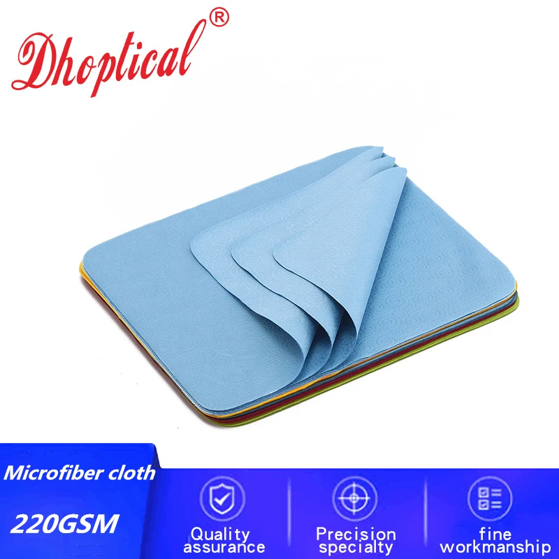 Салфетка для чистки очков ткань линз из микрофибры 100% 220gsm 15 см * 18 Бесплатная