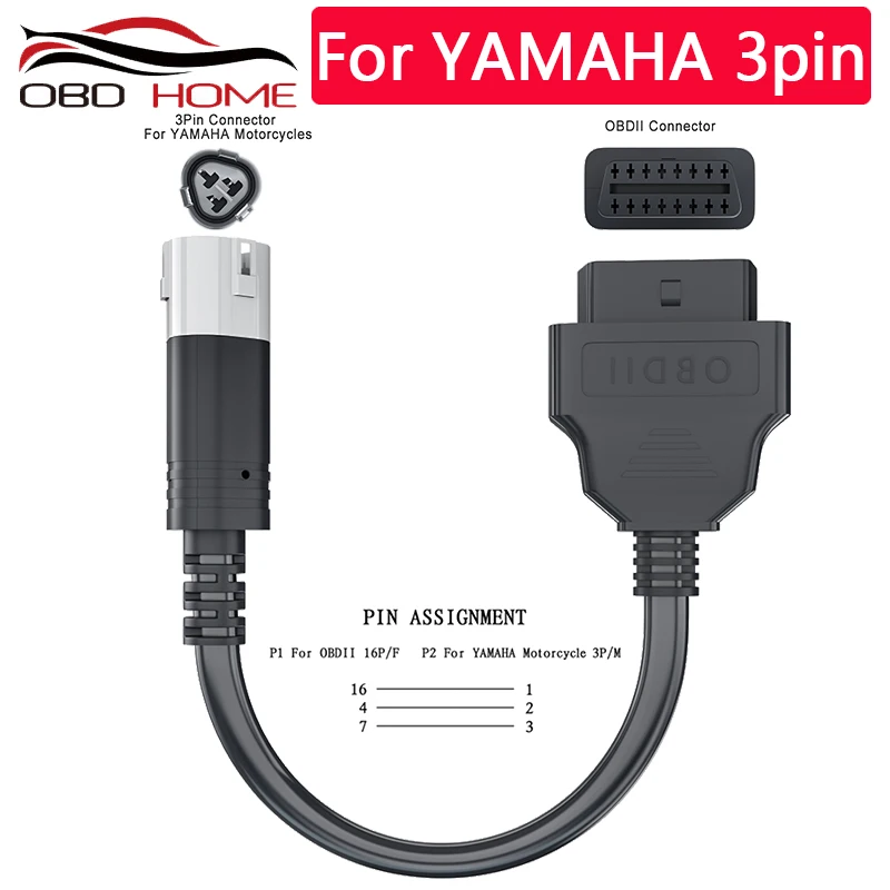 

For YAMAHA 3pin/4pin To OBD 16pin OBD2 Extension Cable OBD Motorcycle Diagnostic For K+CAN Cable For DUCATI 4Pin For KTM 6pin