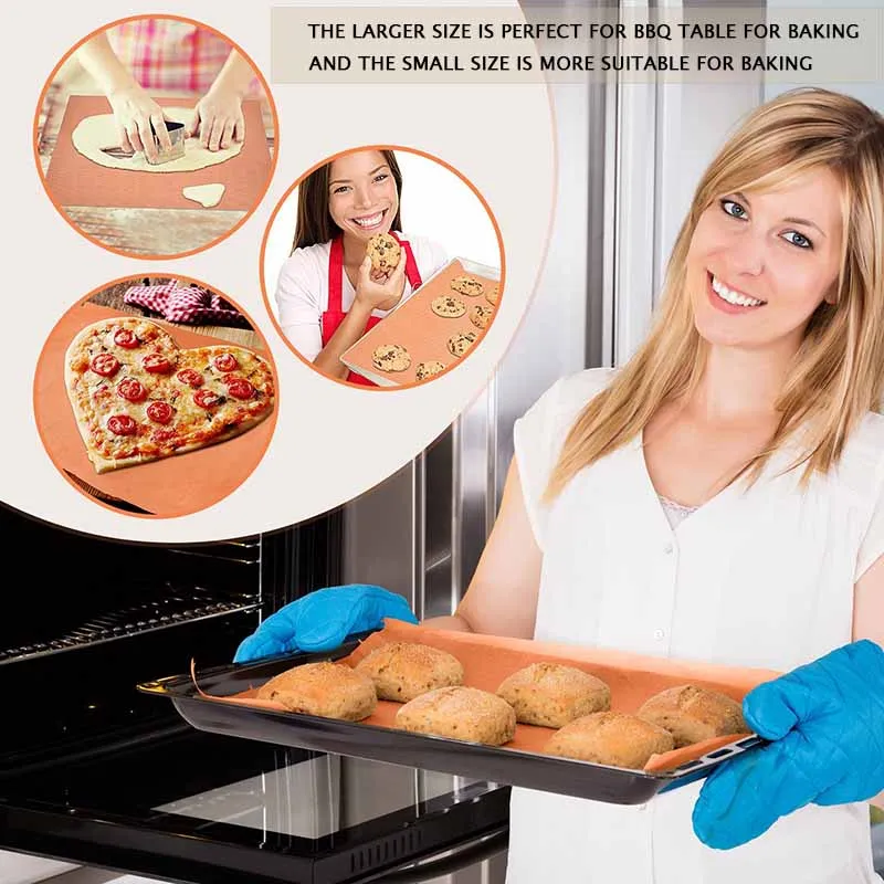 YOMEEI 3 шт. Золотой многоразовый коврик для барбекю фотоковрик термостойкий