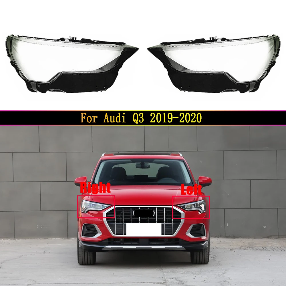 

Car Front Protection Case Shell Transparent headlight housing Lens Glass Cover lampshade Lamp For Audi Q3 2019 2020