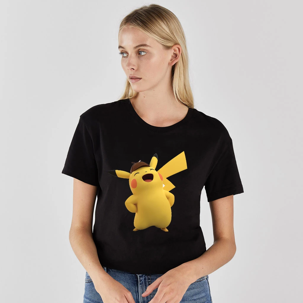 Camisetas Hombre 2 Kawaii Pika/женская футболка с рисунком NO COFFEE NO WORKEE, лето, свободная футболка с рисунком, топ с короткими рукавами, плотно прилегающий Мягкий Топ для девочек - Цвет: Camisetas Hombre 2