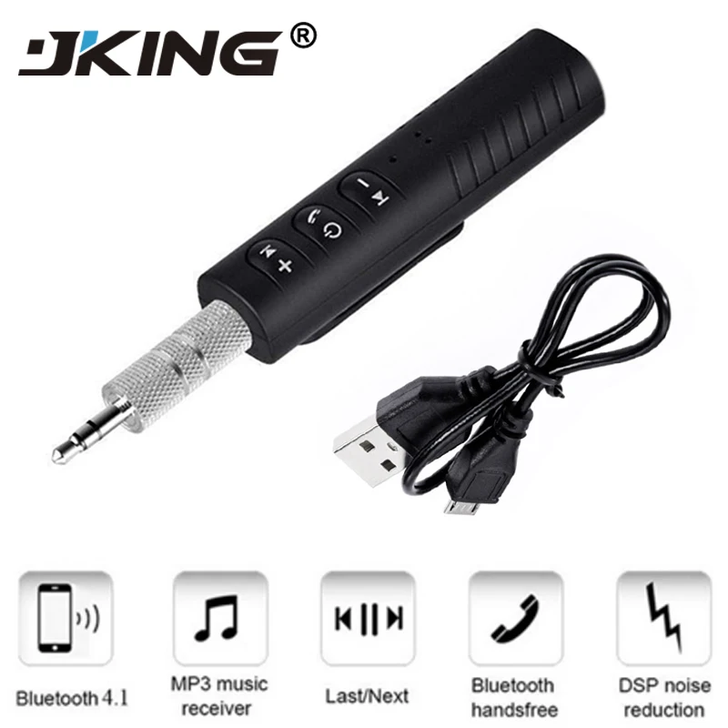JKING Handsfree Bluetooth автомобильный комплект Авто 3 5 мм разъем Aux беспроводной