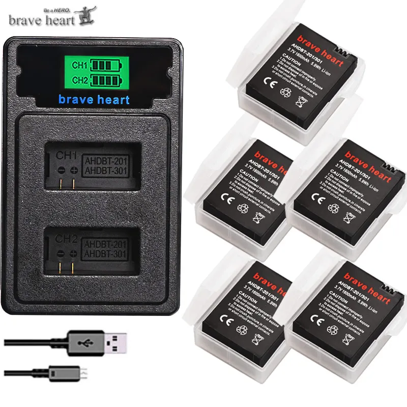 Батарея высокой емкости для gopro hero 3 GoPro hero3+ TYPE-C Зарядное устройство USB+ чехол для аккумулятора для gopro go pro hero 3 3+ аксессуары для камеры