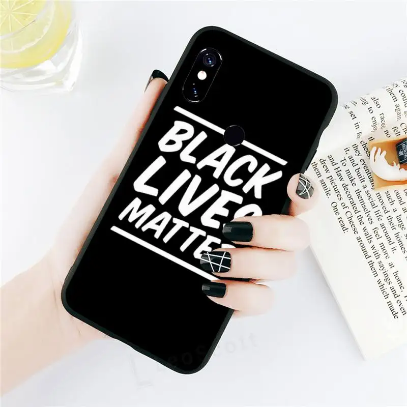 

Black Live Matter letter pattern Phone Case For Xiaomi Redmi note 7 8 9 t k30 max3 9 s 10 pro lite