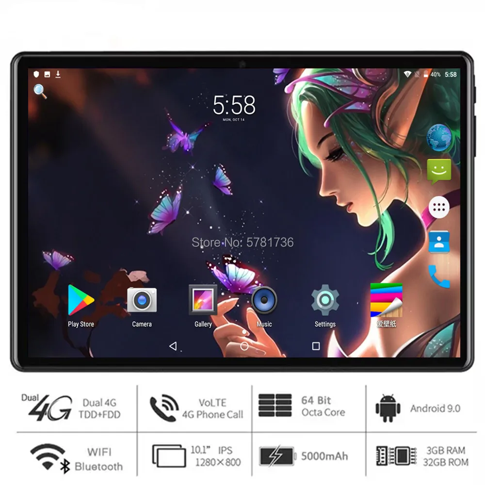 10 дюймовый планшет с восьмиядерным процессором ОЗУ 3 ГБ ПЗУ 32 1280x800 IPS 2 мя слотами