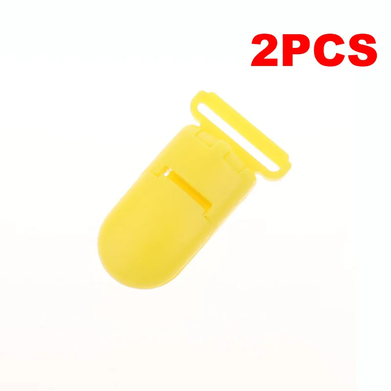 Plastic-B7 Yellow Fkisbox 2pcs Mouse Pacifier Clip Silicone Bead Baby Teether& Plastic Teething Accessories Nipple Clasps Toy DIY Round Koala - Цвет: Plastic-B7 Yellow