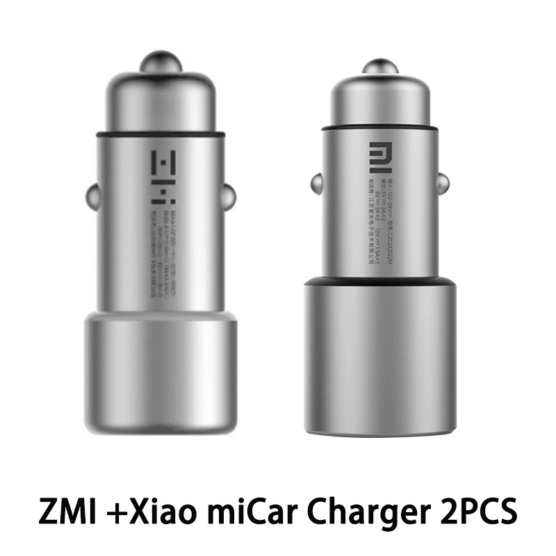 Xiaomi and ZMI Крепление для спортивной камеры Xiao mi автомобиля Зарядное устройство QC 3,0 Dual USB быстрое зарядное устройство 5 V/3A 9В/2A mi автомобиля-Зарядное устройство для Android iOS iPhone samsung huawei - Тип штекера: Xiaomi and ZMI
