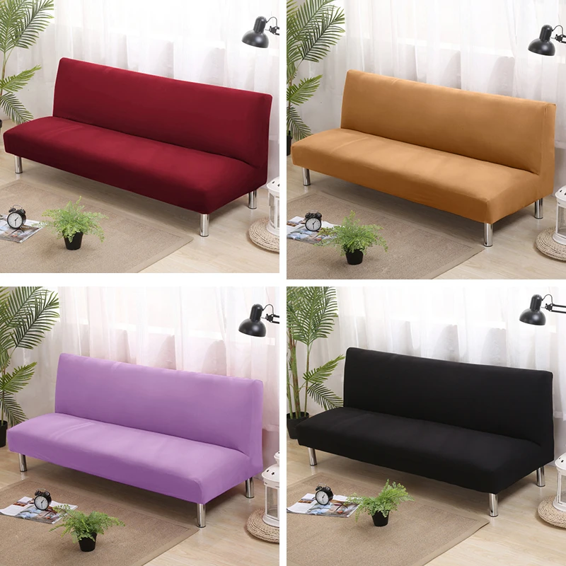 solid color sofa bed covers without armrest elastic tight wrap couch cover stretch flexible slipcovers sofa for banquet hotel free global shipping