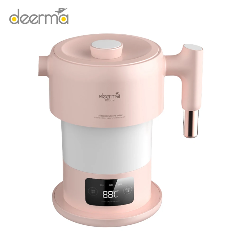 Горячая Распродажа Deerma 0.6L Мини Складной электрический чайник из нержавеющей