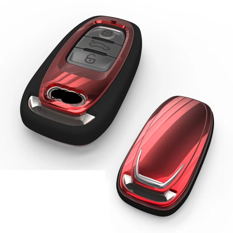 Fob цепочка для ключей держатель ключа автомобиля чехол Обложка Audi B6 B7 B8 A4 A5 A6 A7 A8 Q5