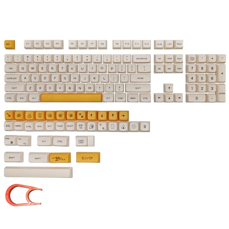 

Механическая клавиатура с 140 клавишами PBT XDA Profile DYE-SUB для MX Switch 1.5U 1.75U 2U Shift 6.25U Spacebar