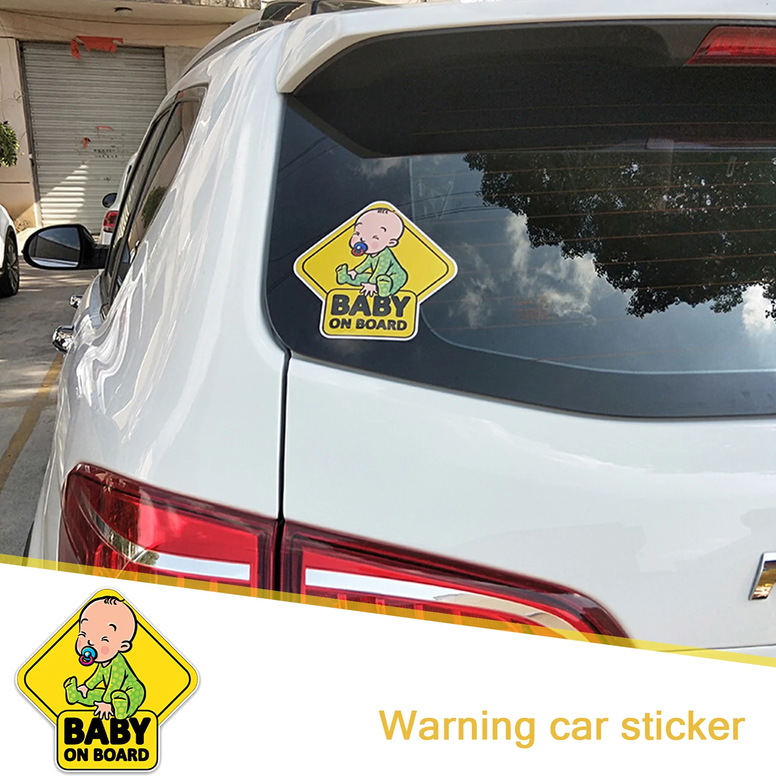 

Car Sticker Lovely Cartoon BABY ON BOARD Colored Graphic Decoration Exterior Parts Accessories Car Stylings Decorations New 2021