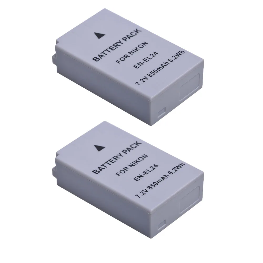Durapro 2 PC 850mAh EN EL24 ENEL24 перезаряжаемая батарея для камеры Nikon 1 J5 1J5 DL18 50 цифровая