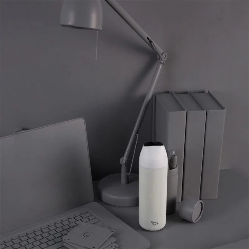 Xiaomi Kiss Fish Cc «Умная» бутылка из нержавеющей стали 525 мл многофункциональная бутылка для воды измеряемая температура дисплей вакуумный термос