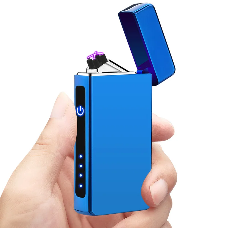 

Touch screen double arc concave lighter photo advertisement custom induction electric quantity display concave cigarette lighter