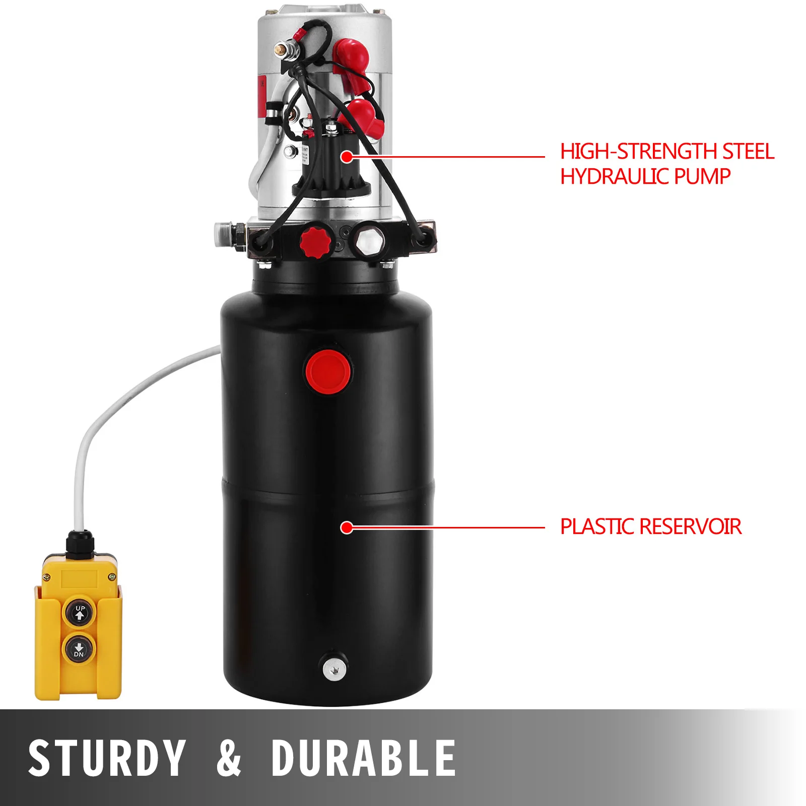 

Гидравлический силовой агрегат постоянного тока VEVOR 8 Кварт 12 В, гидравлический насос двойного действия со стальным резервуаром для самосва...
