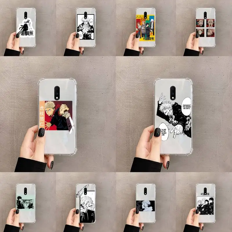 

Anime Jujutsu Kaisen Satoru Gojo Phone Case Transparent For OnePlus MEIZU MEITU M 7 8 9 16 17 T PRO XS moible bag
