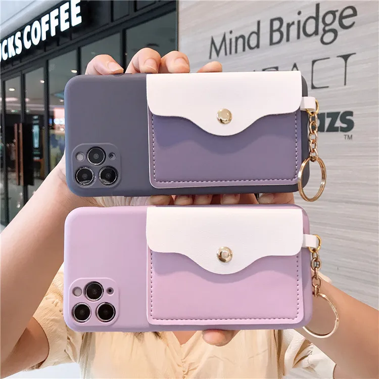

Liquid Mobile Phone Case for IPhone 11 11Pro 12 12Pro Promax All-inclusive Anti-drop Card Case Female Models for X XS XR XSMAX