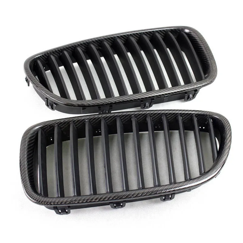 Матовые черные сетчатые вставки из АБС-пластика для переднего гриля подходят BMW 5