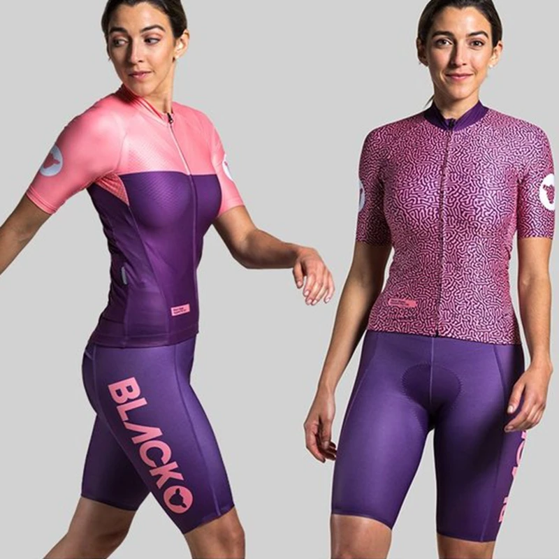 Команда черная овца Велосипеды комплект для женщин короткий рукав гелевый