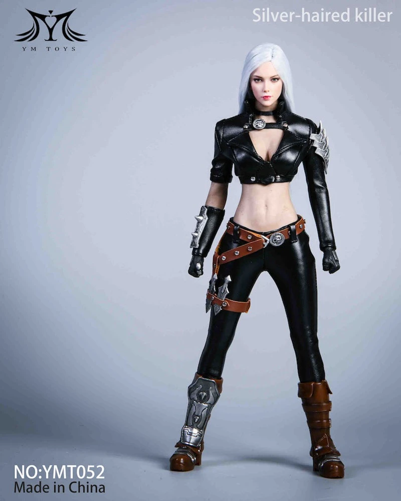 

YMTOYS YMT052 1/6 Assassin Head Sculpt & Leather Clothes set For 12'' Female Action Figure Body